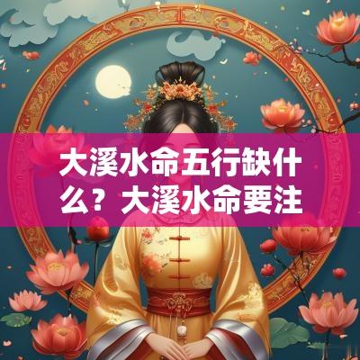 大溪水命五行缺什么？大溪水命要注意什么？