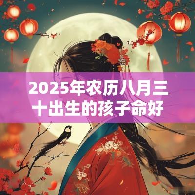 2025年农历八月三十出生的孩子命好吗？富贵安康吗？