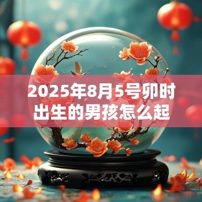 2025年8月5号卯时出生的男孩怎么起名字，五行属什么