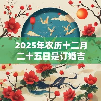 2025年农历十二月二十五日是订婚吉日吗？适合订婚吗？