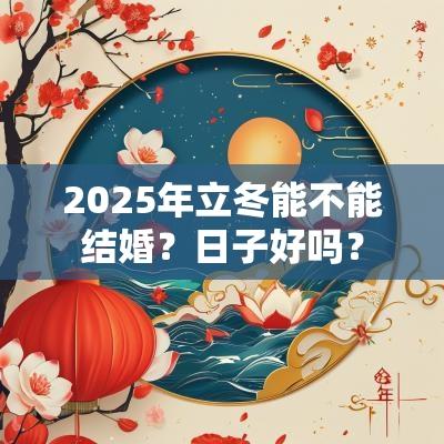 2025年立冬能不能结婚？日子好吗？