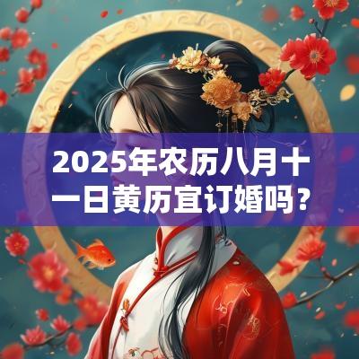 2025年农历八月十一日黄历宜订婚吗？
