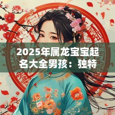 2025年属龙宝宝起名大全男孩：独特名字，点亮未来之路