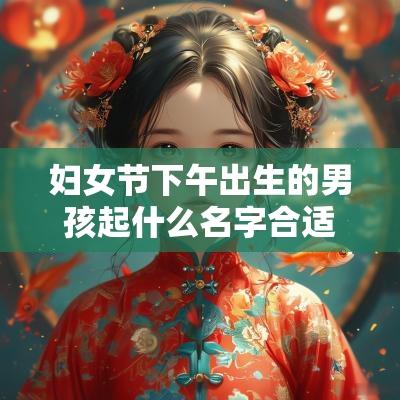 妇女节下午出生的男孩起什么名字合适