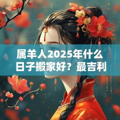 属羊人2025年什么日子搬家好?最吉利的搬家日子查询 属羊人2025年什么日子搬家好?最吉利的搬家日子查询