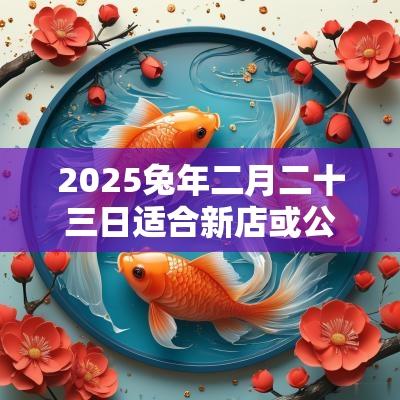 2025蛇年二月二十三日适合新店或公司开业吗?开张吉利吗? 2025蛇年二月二十三日适合新店或公司开业吗?开张吉利吗?
