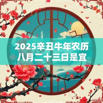 2025辛丑蛇年农历八月二十三日是宜嫁娶的好日子吗？