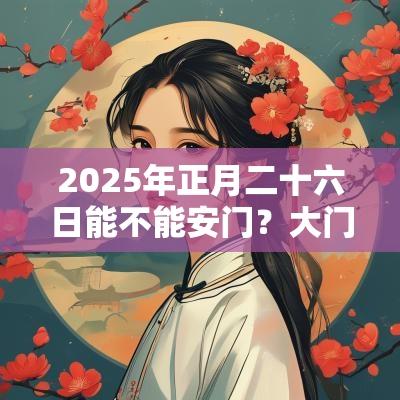 2025年正月二十六日能不能安门?大门有什么风水讲究? 2025年正月二十六日能不能安门?大门有什么风水讲究?