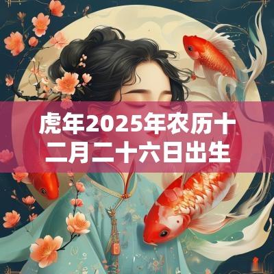 蛇年2025年农历十二月二十六日出生的虎宝宝什么星座？