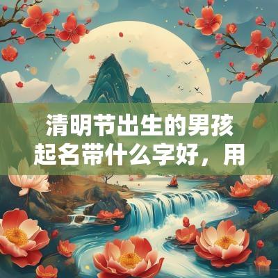 清明节出生的男孩起名带什么字好，用哪些字比较合适