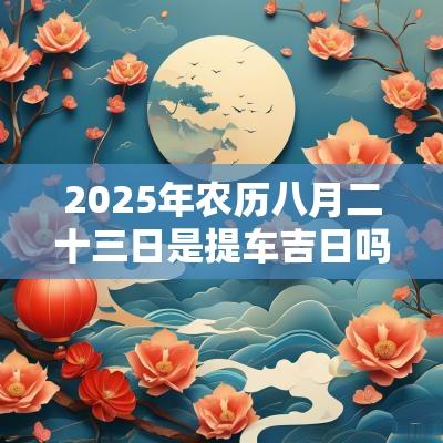 2025年农历八月二十三日是提车吉日吗? 2025年农历八月二十三日是提车吉日吗?