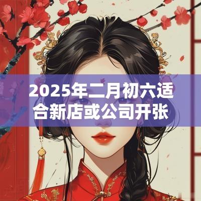 2025年二月初六适合新店或公司开张开业吗? 2025年二月初六适合新店或公司开张开业吗?