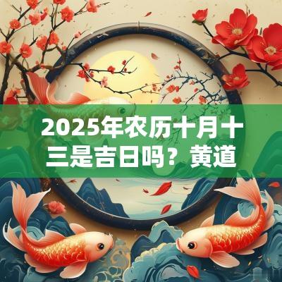 2025年农历十月十三是吉日吗？黄道吉日有哪些