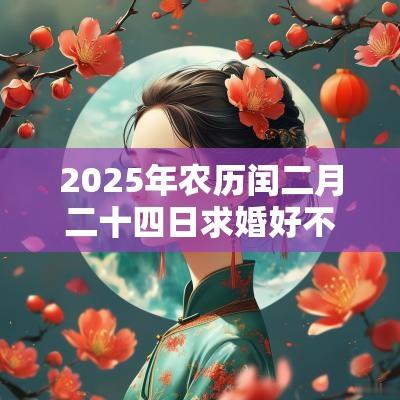 2025年农历闰二月二十四日求婚好不好? 2025年农历闰二月二十四日求婚好不好?