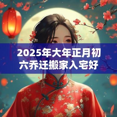 2025年大年正月初六乔迁搬家入宅好不好，吉日吗？