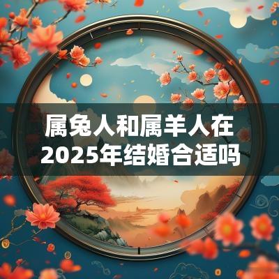 属兔人和属羊人在2025年结婚合适吗？
