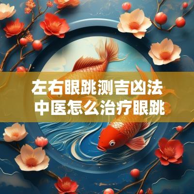 左右眼跳测吉凶法 中医怎么治疗眼跳 左右眼跳测吉凶法 中医怎么治疗眼跳