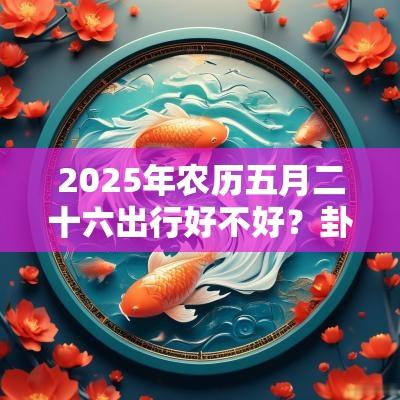 2025年农历五月二十六出行好不好？卦象吉凶如何？