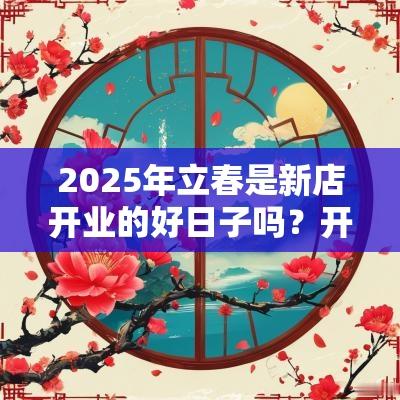 2025年立春是新店开业的好日子吗？开业大吉风水布置？