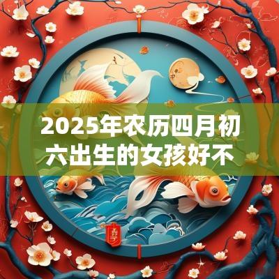 2025年农历四月初六出生的女孩好不好?是什么星座的? 2025年农历四月初六出生的女孩好不好?是什么星座的?