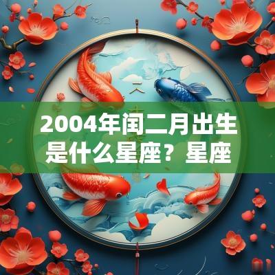 2004年闰二月出生是什么星座？星座性格有什么特点？