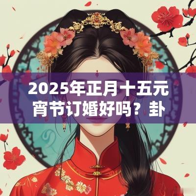 2025年正月十五元宵节订婚好吗?卦象、黄历宜忌吉凶详解! 2025年正月十五元宵节订婚好吗?卦象、黄历宜忌吉凶详解!