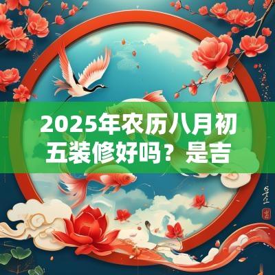 2025年农历八月初五装修好吗?是吉日吗? 2025年农历八月初五装修好吗?是吉日吗?