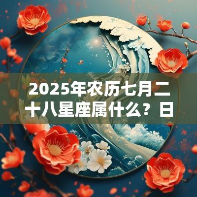 2025年农历七月二十八星座属什么？日子生宝宝好吗？