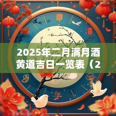 2025年二月满月酒黄道吉日一览表(2天) 2025年二月满月酒黄道吉日一览表(2天)