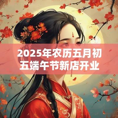 2025年农历五月初五端午节新店开业好不好?是黄道吉日吗? 2025年农历五月初五端午节新店开业好不好?是黄道吉日吗?