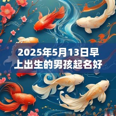 2025年5月13日早上出生的男孩起名好方法 2025年5月13日早上出生的男孩起名好方法