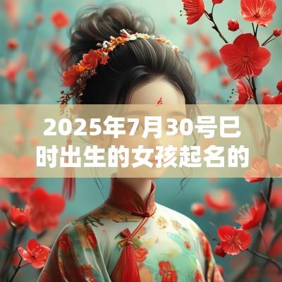 2025年7月30号巳时出生的女孩起名的一些建议,和五行八字! 2025年7月30号巳时出生的女孩起名的一些建议,和五行八字!