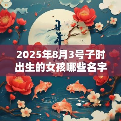 2025年8月3号子时出生的女孩哪些名字好,五行属什么 2025年8月3号子时出生的女孩哪些名字好,五行属什么