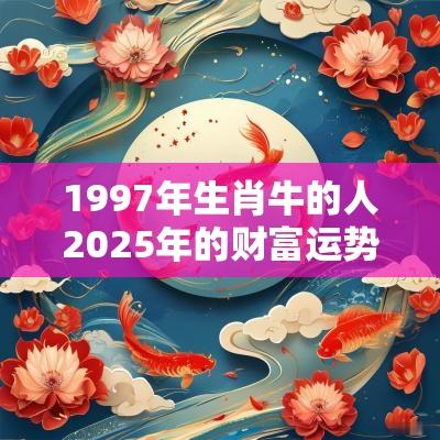 1997年生肖牛的人2025年的财富运势解析 1997年生肖牛的人2025年的财富运势解析