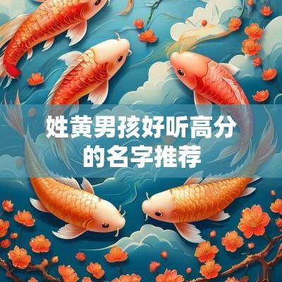 姓黄男孩好听高分的名字推荐