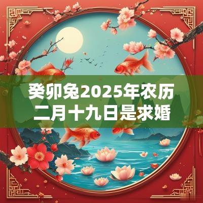 癸卯兔2025年农历二月十九日是求婚吉日吗? 癸卯兔2025年农历二月十九日是求婚吉日吗?