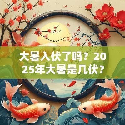 大暑入伏了吗？2025年大暑是几伏？