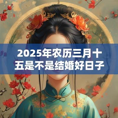 2025年农历三月十五是不是结婚好日子?结婚吉日怎么选? 2025年农历三月十五是不是结婚好日子?结婚吉日怎么选?