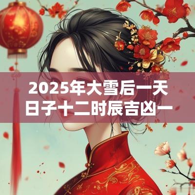 2025年大雪后一天日子十二时辰吉凶一览表
