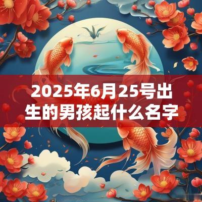 2025年6月25号出生的男孩起什么名字比较好，五行属什么