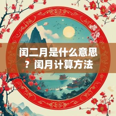 闰二月是什么意思？闰月计算方法