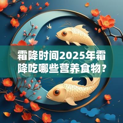霜降时间2025年霜降吃哪些营养食物? 霜降时间2025年霜降吃哪些营养食物?