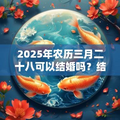 2025年农历三月二十八可以结婚吗?结婚吉日的选择方法? 2025年农历三月二十八可以结婚吗?结婚吉日的选择方法?