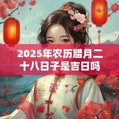 2025年农历腊月二十八日子是吉日吗?几点是吉时? 2025年农历腊月二十八日子是吉日吗?几点是吉时?
