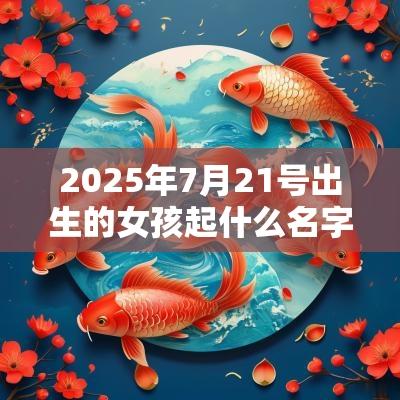 2025年7月21号出生的女孩起什么名字比较好，五行属什么