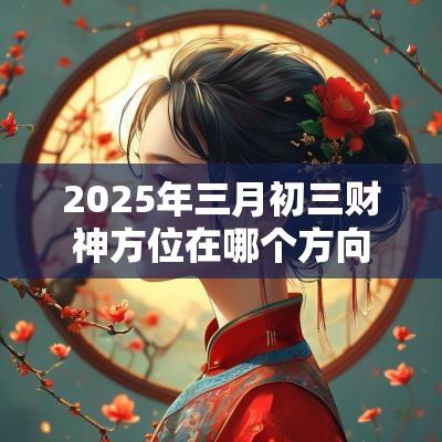 2025年三月初三财神方位在哪个方向?今日财神方位查询 2025年三月初三财神方位在哪个方向?今日财神方位查询