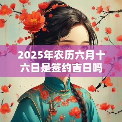 2025年农历六月十六日是签约吉日吗? 2025年农历六月十六日是签约吉日吗?