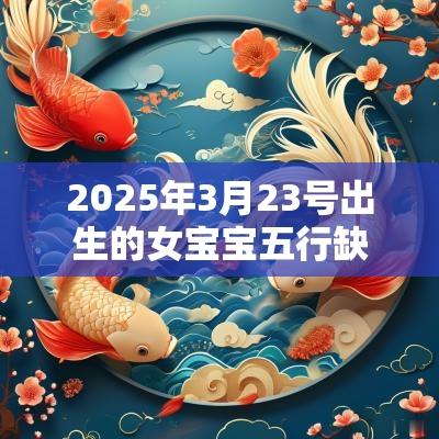 2025年3月23号出生的女宝宝五行缺水要如何起名字 2025年3月23号出生的女宝宝五行缺水要如何起名字