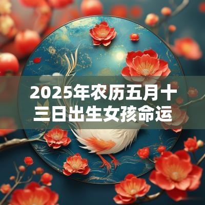 2025年农历五月十三日出生女孩命运好吗？