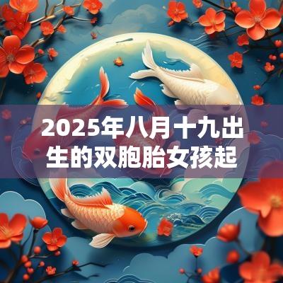 2025年八月十九出生的双胞胎女孩起名宜用什么字，五行属什么